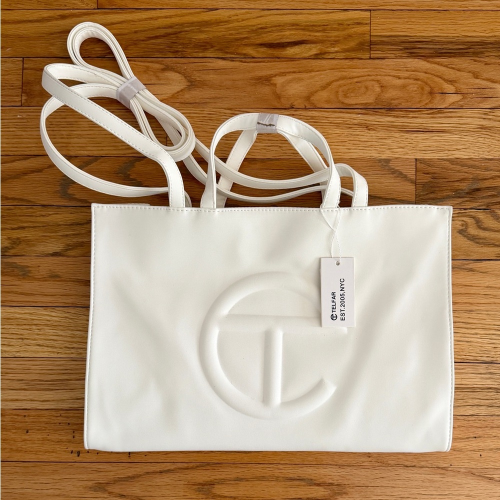 NWT Telfar Medium Shopping Bag in White